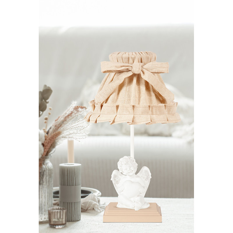 Wood Table Lamp, Beige, Beige