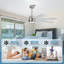 Ventilateur de plafond à DEL intégré à 8 pales Ladanna-804234912-804234916