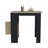 1-Door Cabinet Kitchen Island In Black/Natural Oak With Side Shelf Space Black And Natural Look