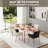 Rustic Solid Wood Dining Table for 6-7, Spacious and Durable with Elegant Wood-Effect Top(Table Only)