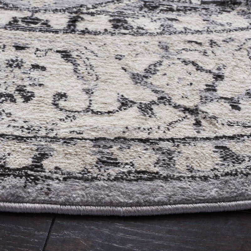 Alby Performance Oriental Rug, Round 6'7"