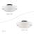 5 Light Bronze Extra Large Semi-Flush With Hand Crafted Off-White Color Fabric Hardback Shades-1206428043