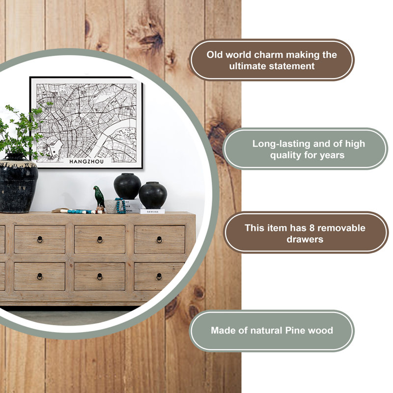 Capri 89'' W Solid Wood Sideboard