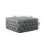 Silkgrass Velvet Tufted Square Footstool Ottoman-1257153916