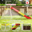 Toboggan pour enfants QABA, équipement de terrain de jeu autoportant en métal avec échelle d'escalade, plateforme pour la cour, extérieur, intérieur, cadeau pour garçons, filles, 3 à 8 ans, rouge