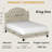 Linen Upholstered Bed with Adjustable Headboard and Button Tufting-373449983-373449954