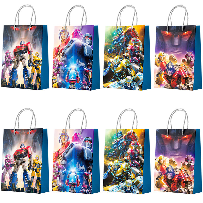 Sacs de fête avec poignées Transformers, sac-cadeau de 16 pièces Transformers