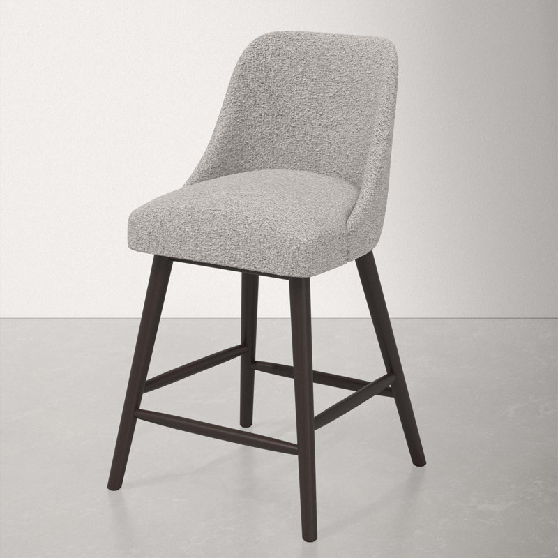 Tabouret Gallie, Espresso, Tabouret de comptoir (siège d'une hauteur de 27 p, Boucle éléphant classique