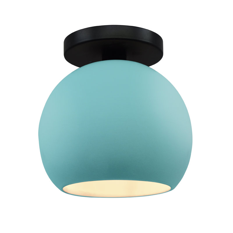 Plafonnier semi-encastré Radiance, H 9 po x l 10 po x P 10 po, Piscine réfléchissante, Noir mat