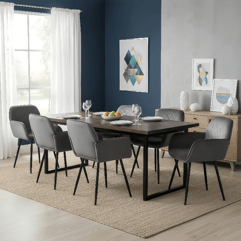 47cm H Velvet Upholstered Dining Chair