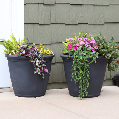 Blough Round Polyresin Outdoor Planter Pot
