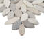 Nature Flower Carrara Marble Mosaic Tile-1370873278