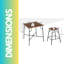 Nondus 5 - Person Dining Set, Rustic Industrial, Kitchen Table Chair Furniture