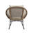  Lilly Outdoor Seating 4PC Set - Black, Natural and Olefin Beige