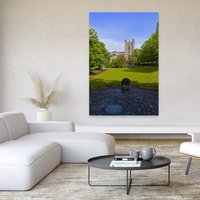 Gardens Surrounding St Audoen's Church Built In 1190 Located South Of The River Liffey At Cornmarket In Dublin Close To The Centre Of The Medieval City. It's The Oldest Parish Church In Dublin And Still Used By The Church Of Ireland by George Munday - Wrapped Canvas Print