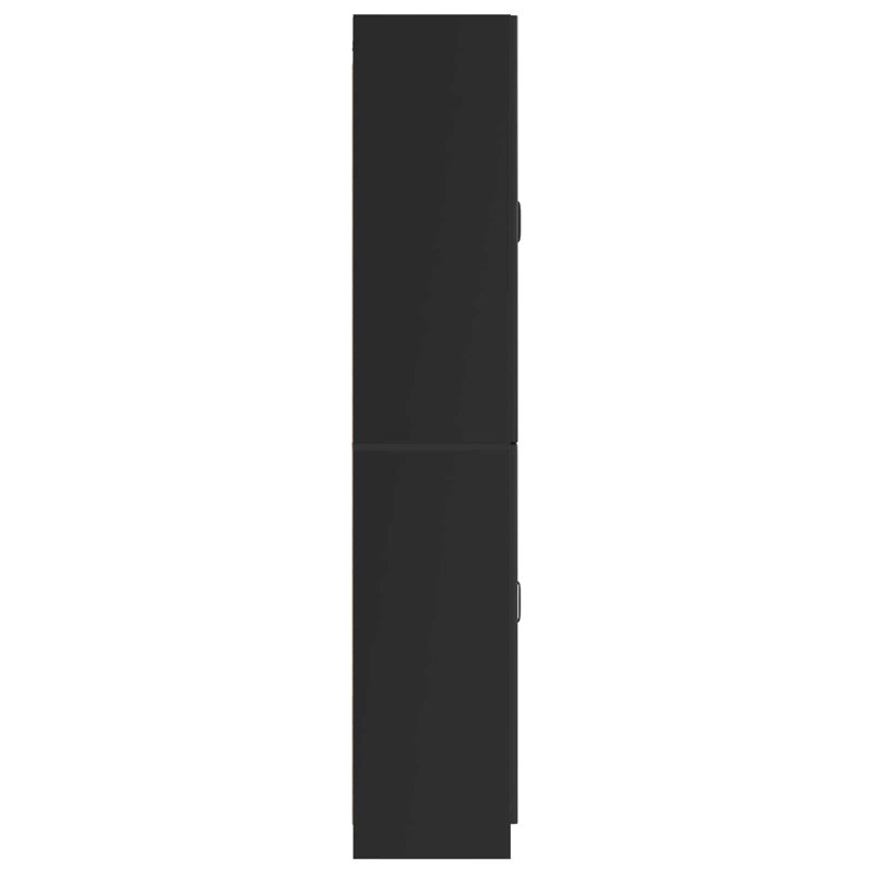 3 -Door 3 Storage Cabinet, Black