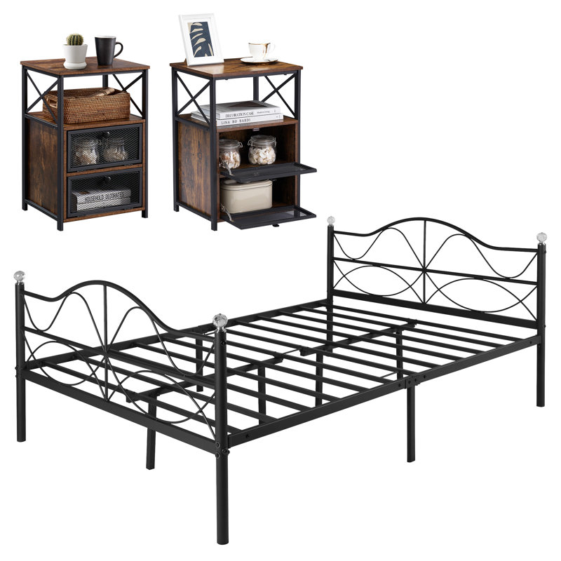 Ensemble de chambre à coucher Kempst, Complète, Marron
