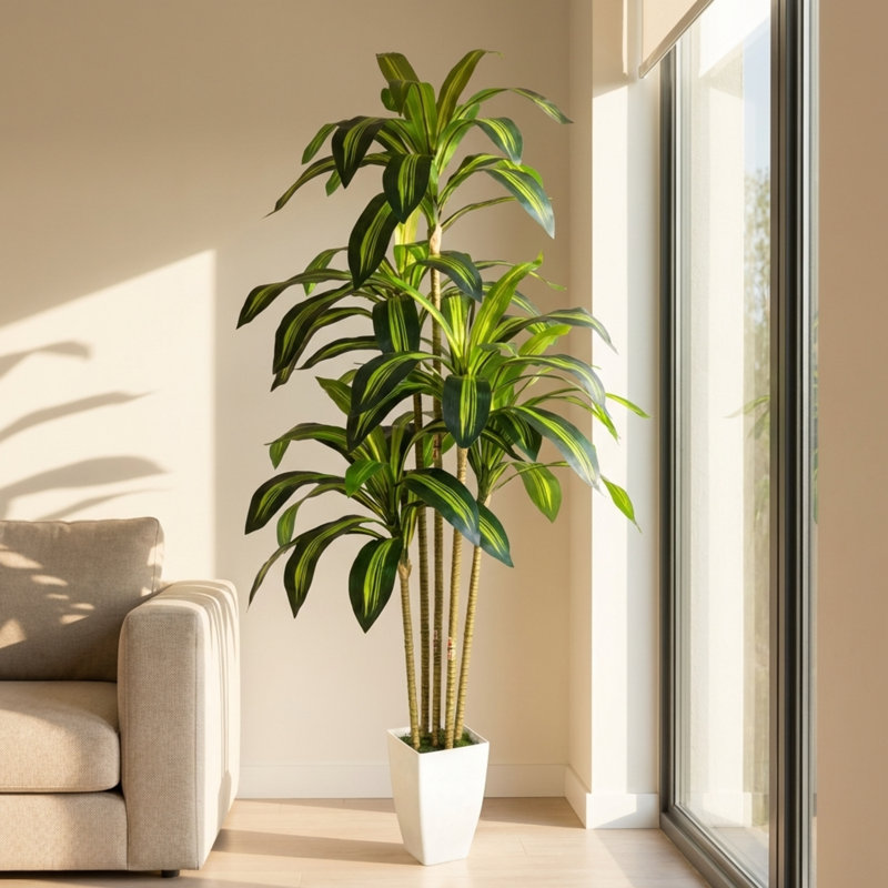 Dracaena artificiel brésilien en pot