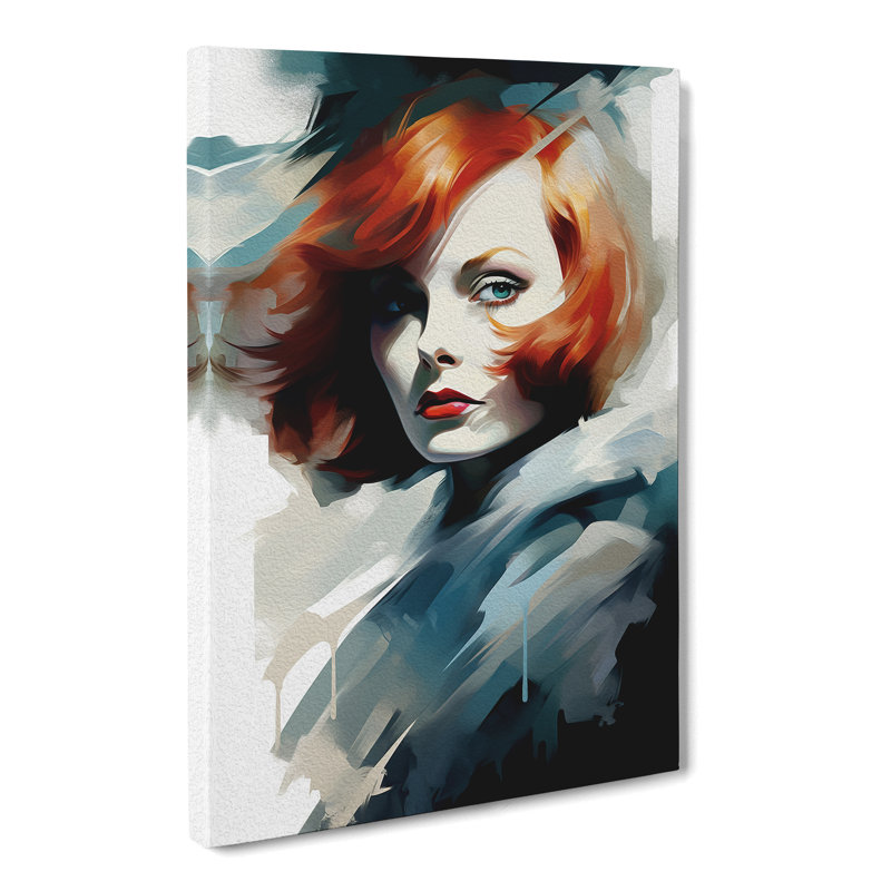Woman With Red Hair Digital - No Frame Print, 50cm H x 35cm W x 3cm D