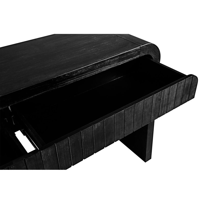 Console avec deux tiroirs Crafted, Noir antique