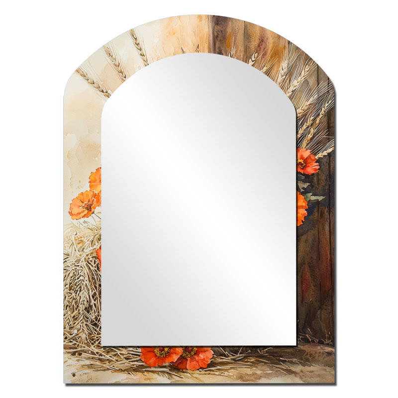 Barnyard Harvest Bouquet Of Marigold I - Miroir mural orange, 34 po x 25 po