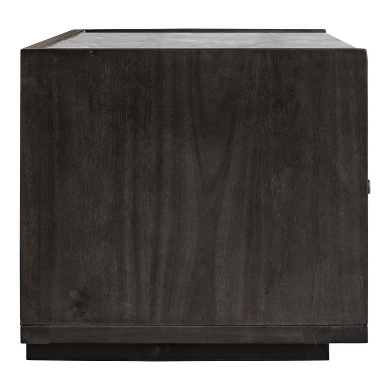 2 - Drawer Nightstand in Dark Grey, Light Gray/Dark Brown