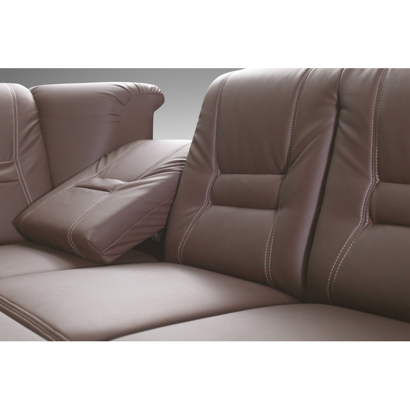 5 Seater Faux Leather Sofa Bed, Left