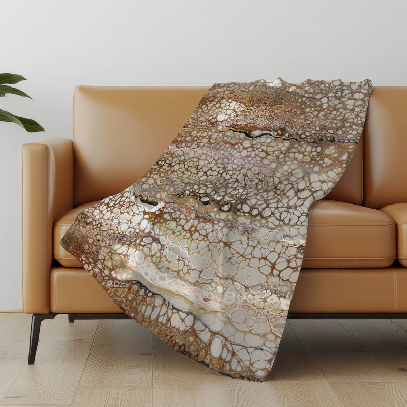 Addison Machine Washable Sherpa Abstract Throw Blanket