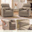 Fauteuil d'appoint pivotant à 360 ° avec dossier haut, coussin épais et poche latérale-814822073-1064093974