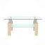 Table, table basse rectangulaire en verre, table basse moderne, tables d'appoint modernes pour le salon