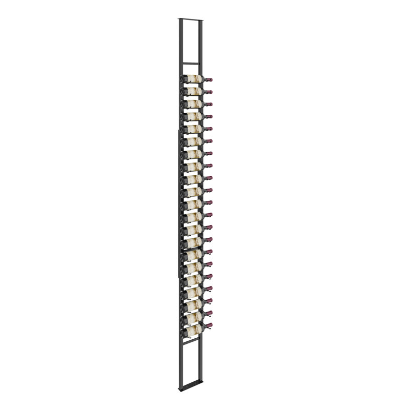 Indurial 21-Bottle Single-Sided Floor-to-Ceiling Wine Rack Kit in Matte Black – Up to 10' Ceilings, Matte Black