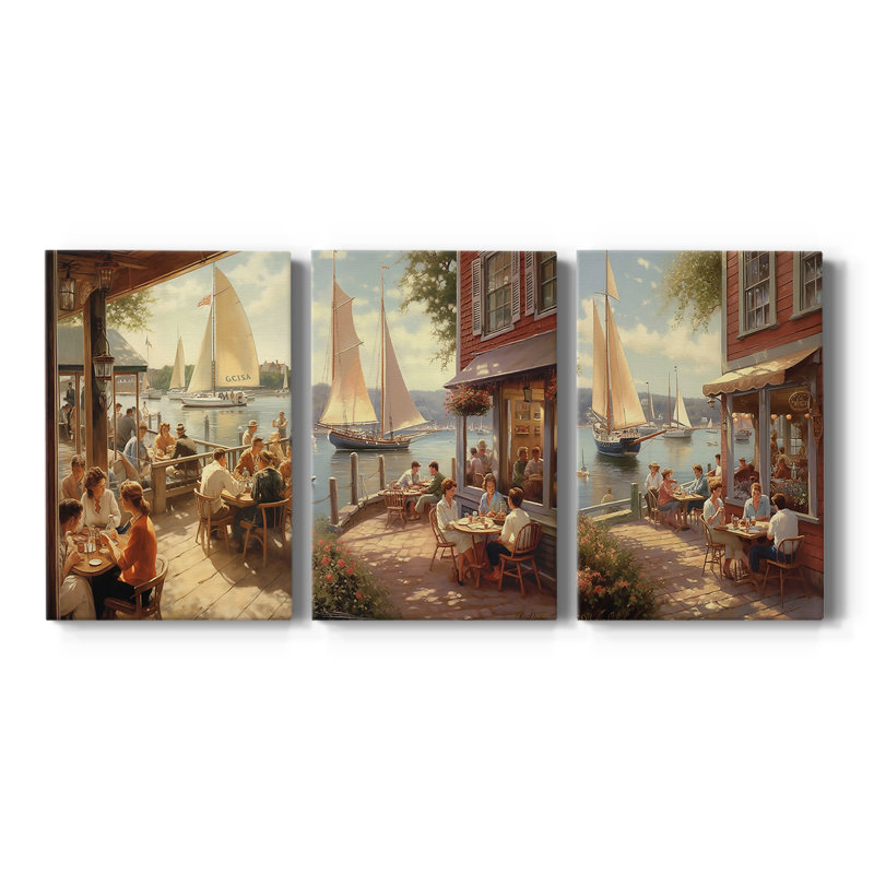 NAUTICAL Series DCXIX - Toile tendue sur mesure - 3 pièces, H 12 po x l 24 po