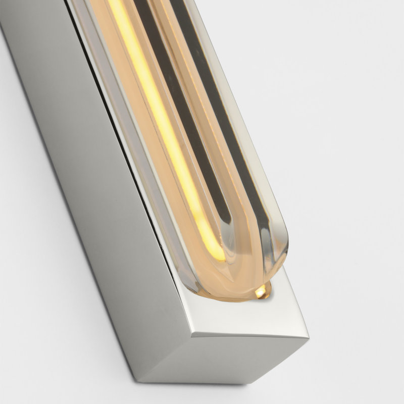 Bloccare 1 - Light LED Vanity Light, Polished Nickel, 17.9" H x 1.5" W x 1.4" D