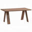 Table de salle à manger rectangulaire Nory, brun noyer scandinave, 63 po Nory