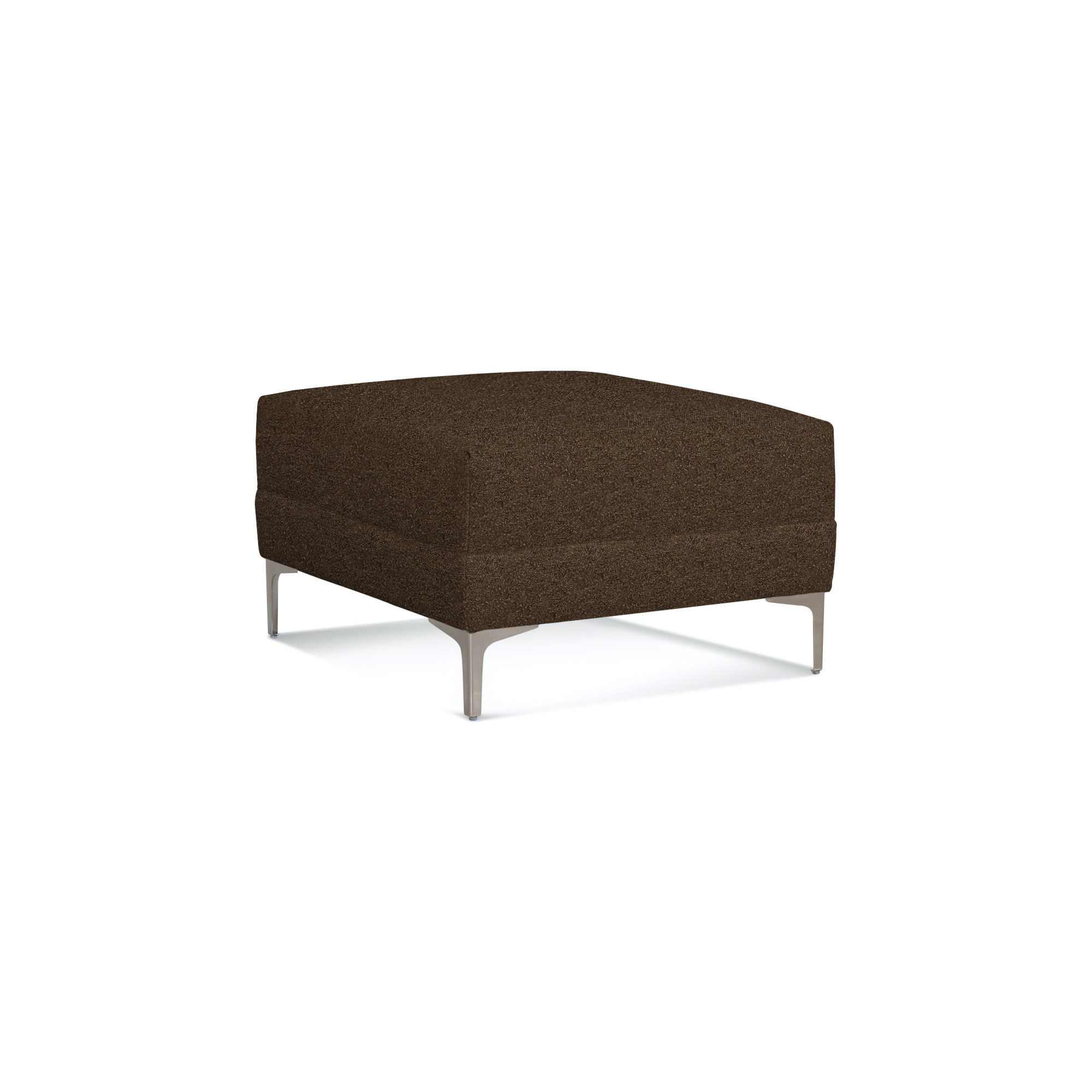 Alexa Upholstered Ottoman, Elite Chocolate 100% Polyester