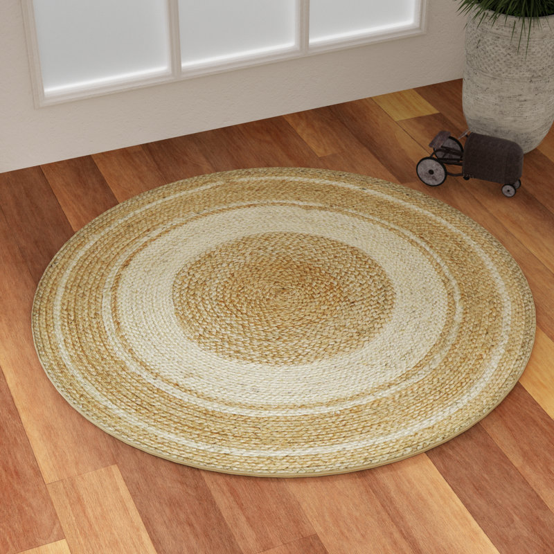 Kayleigh Hand-Braided Jute Area Rug , Round 3'