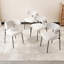 Ensemble de 4 chaises de salle à manger, chaises de salle à manger modernes et médiévales, chaises en velours avec pieds en métal