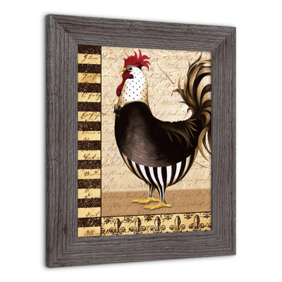 Rooster In Pants, reproduction encadrée