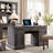 Ohana 58'' W Rectangle Computer Desk with Storage Cabinet and Drawers, Workstation for Office Home-926011655