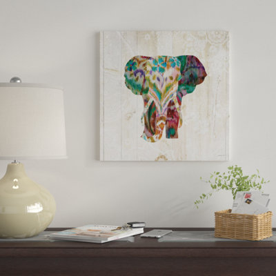 «Boho Paisley Elephant III», impression sur toile