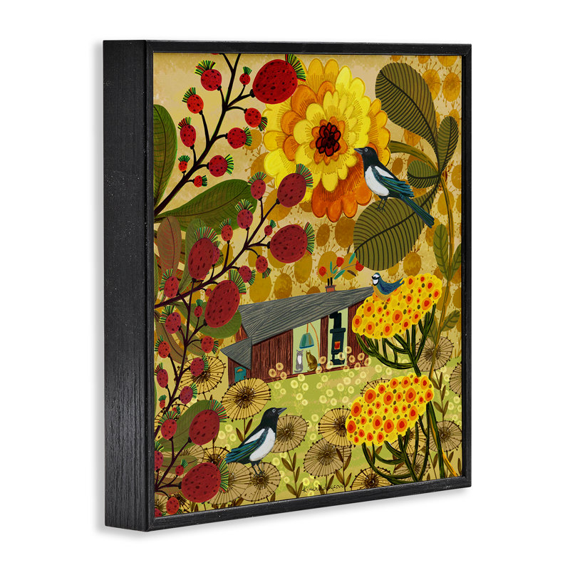 Giclée d'automne chaleureuse encadrée par Kay Widdowson, Giclée encadrée noir minuit, H 12 po x l 12 po