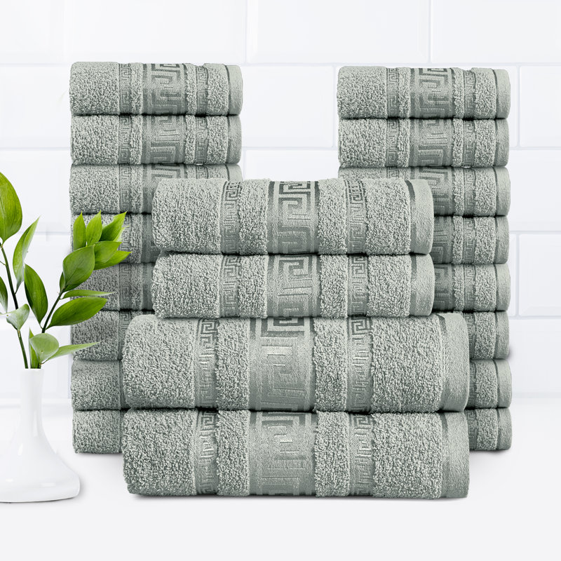 20-Piece Luxury Cotton Towel Set | Soft, Cosy Family Bale Set with 2 Bath, 2 Hand, 16 Face Towels for Ultimate Comfort
