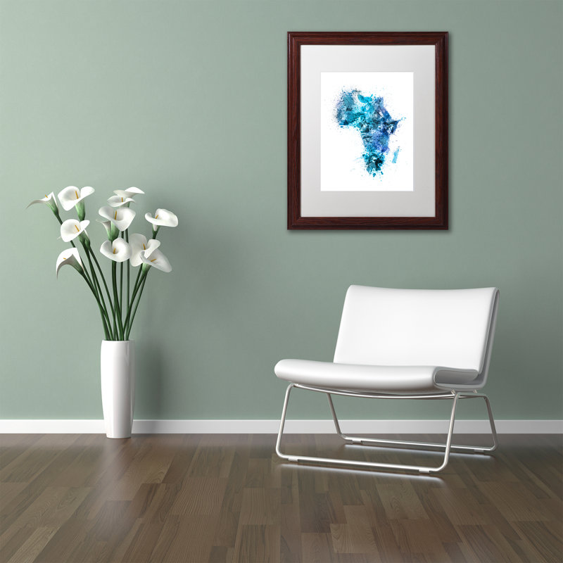 " Africa Splashes Map " by Michael Tompsett, 20" H x 16" W x 0.5" D