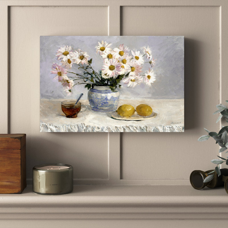 On FAP A Cup Of Tea by Marina Rubinova - Wrapped Canvas Painting, 30cm H x 46cm W