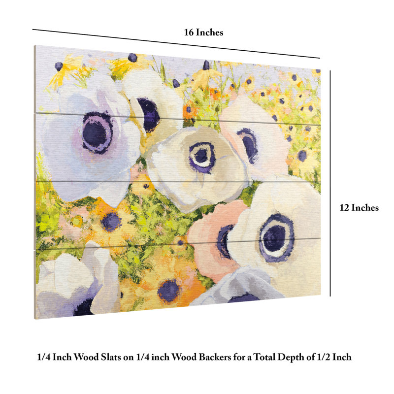 Shirley Novak Pastels Wood Slat Art, H 12 po x l 16 po