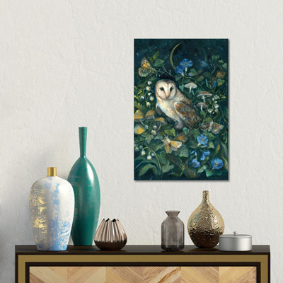 Barn Owl - reproduction d'art murale - toile encadrée