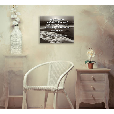 ArtsyQuotes Gallery Wrapped Canvas By Grenville Kleiser: "By constant self-discipline and self-control you can develop greatness of character."