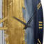 Horloge murale abstraite en métal - Une touche d'or et de rois bleus III-93382387