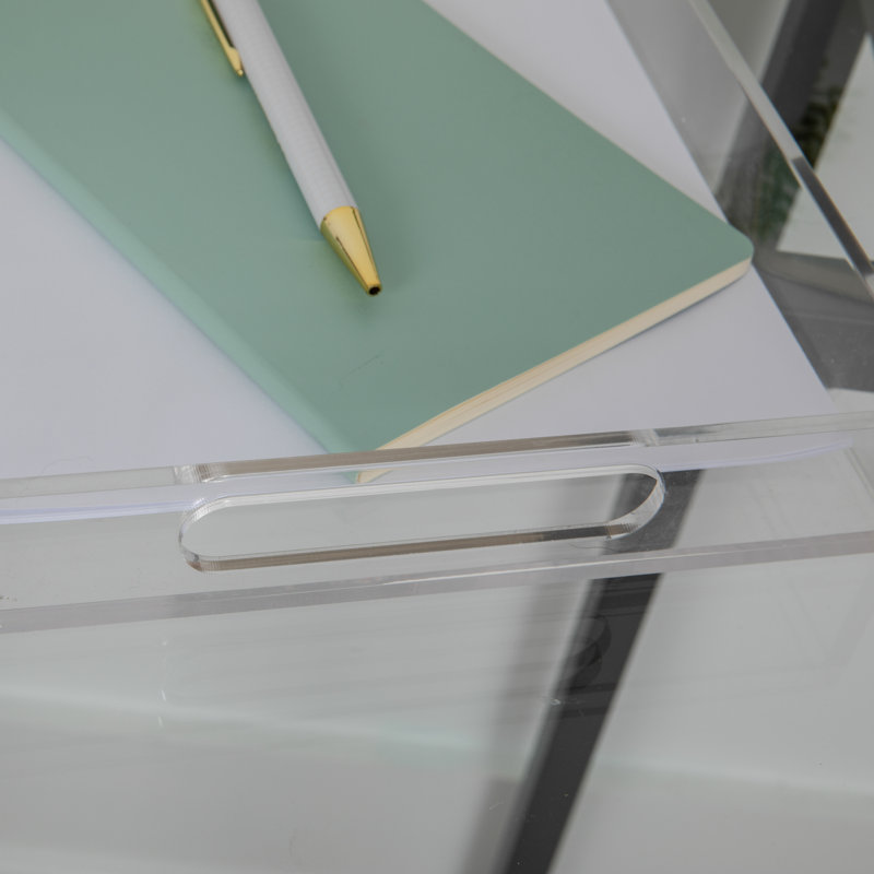 Clear Acrylic Letter Tray with Handles and Anti-Slip Feet