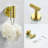 Gold Sus304 Stainless Steel Bathroom Hardware  3 . Rustproof, Heavy Duty. Towel Bar, Toilet Paper Holder, Robe Hook. Modern Style With Scratch- Surface. Easy To Install. Mounting Included 3 - Steel.-852092954